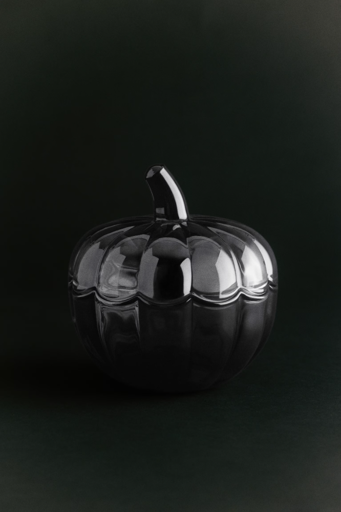 Pumpkin-Shaped Glass Jar