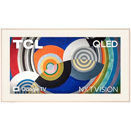 TCL 55 Inch Class NXTVISION Series Picture Frame Canvas Art TV | 55A300W, 2024 Model | QLED 4K HDR Smart Google TV | 120HZ Dolby Atmos Audio | Voice Remote Alexa Google Apple Streaming Television