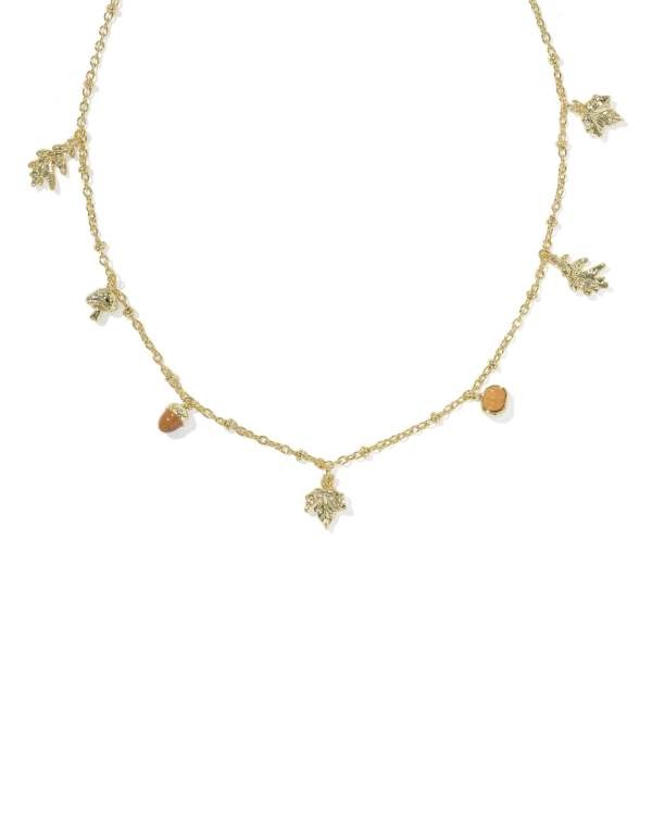 Autumn Gold Charm Necklace