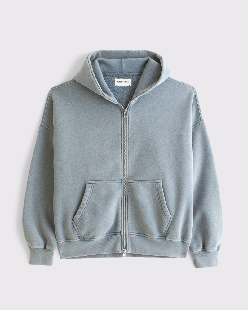 Men's Essential Full-Zip Hoodie | Men's Tops | Abercrombie.com